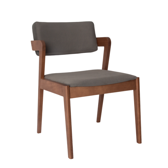 Half seat Ostin, Nubuk 57 velour, beech stain, light walnut - photo 1