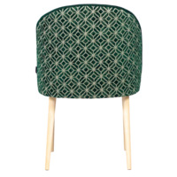 Product photo Tony's chair, green chenille, beech legs from the ChiedoCover company.