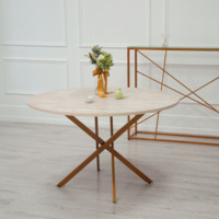 Product photo Leiden table, Arpa 3166 gold, bilbao marble from the ChiedoCover company.