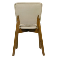 Product photo Safir chair, velour Velutto-04 light beige, light walnut from the ChiedoCover company.
