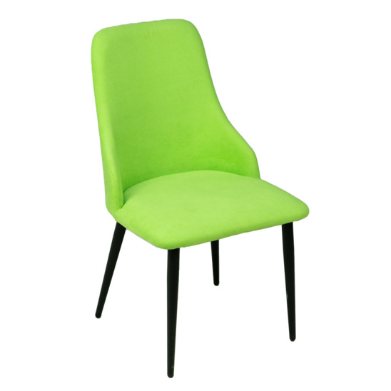 Aer chair, black legs, light green velour - photo 1