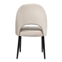 Product photo Mallin chair, beige velour, black legs from the ChiedoCover company.