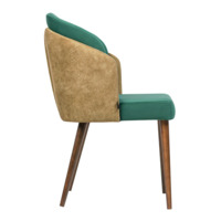 Product photo Lily half-seat, velour Imperia Little green/Lambre 02, antique walnut from the ChiedoCover company.