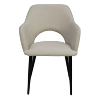 Product photo Aqua chair, black legs, beige velour from the ChiedoCover company.