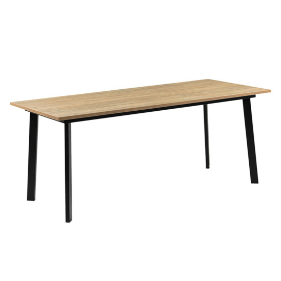 Collapsible Loft-style table 1800*800 HPL, black frame - photo 1