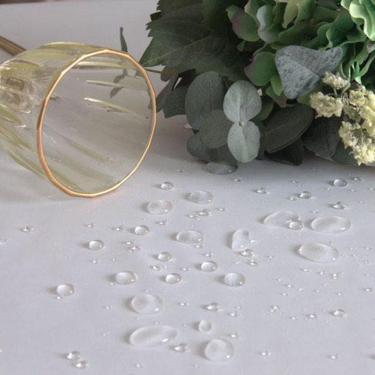 Round tablecloth D3000, zhuravinka, white surface - photo 2