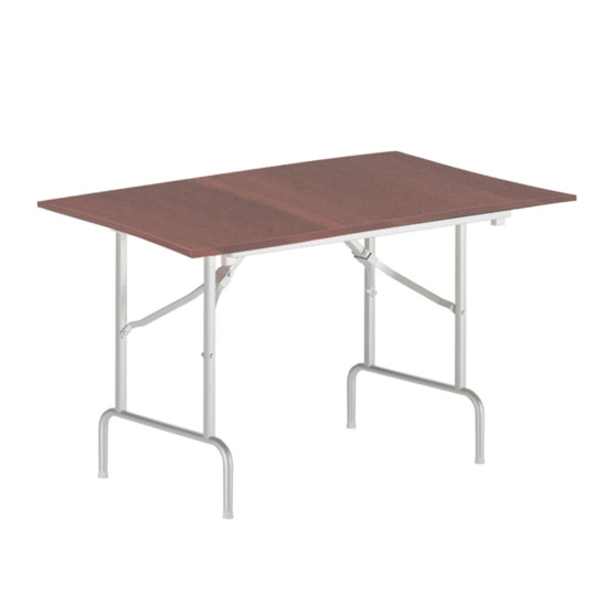 Table Leader 1, 1200x600, walnut, white, PVC edge, without bumpers - photo 1