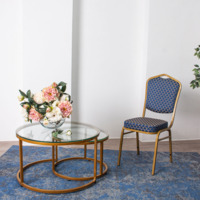 Product photo Hit 20mm banquet chair, gold, arch blue from the ChiedoCover company.