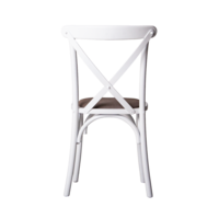 Product photo Crossback chair with cushion, ESPO 82 matting, beech frame, white from the ChiedoCover company.