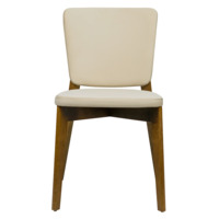 Product photo Safir chair, velour Velutto-04 light beige, light walnut from the ChiedoCover company.