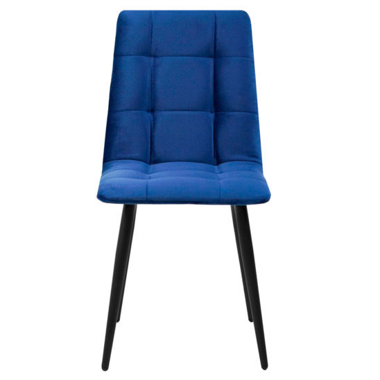 Olys chair, blue velour, metallic legs - photo 5