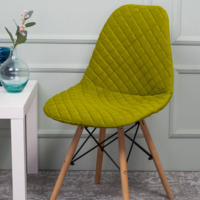 Product photo E07 chair cover for Eames, olive from the ChiedoCover company.