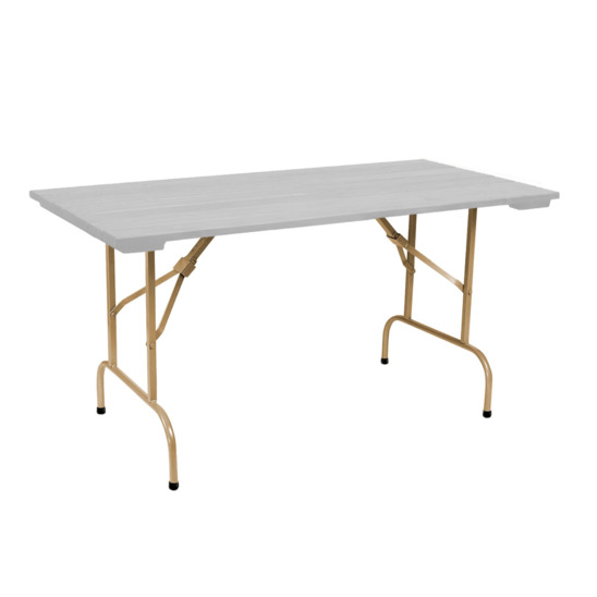 Leader 1 table, outdoor slats, grey, champagne - photo 1