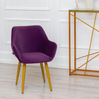 Product photo Euphoria velour chair, metal legs from the ChiedoCover company.
