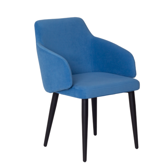 Fresh chair, velour Teddy 931, metal legs RAL 9005 - photo 1