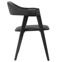 Product photo Dolce half seat, black velour Teddy 020, black stain from the ChiedoCover company.