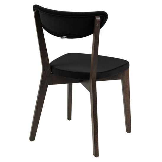 Ruby chair, velour Velutto-34 black, stain wenge - photo 5