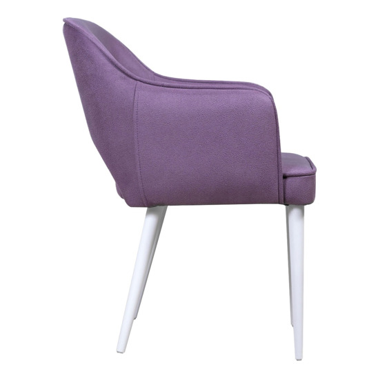 Rose chair, lilac velour,white legs - photo 4