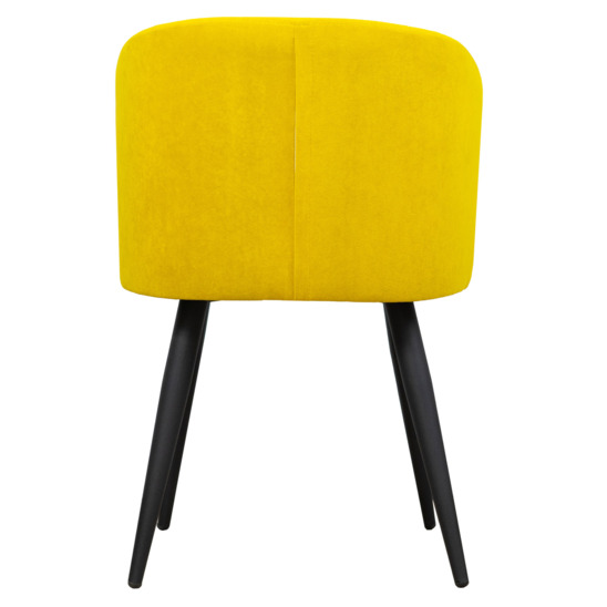 Mark chair, yellow velour, metal legs - photo 4