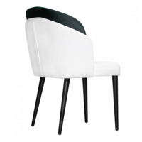 Product photo Lily half-seat, white/ dark green, black legs from the ChiedoCover company.