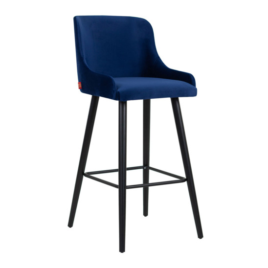 Mint bar stool, blue, without stitching - photo 1