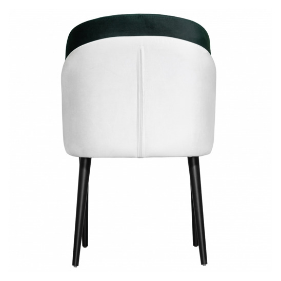 Lily half-seat, white/ dark green, black legs - photo 4