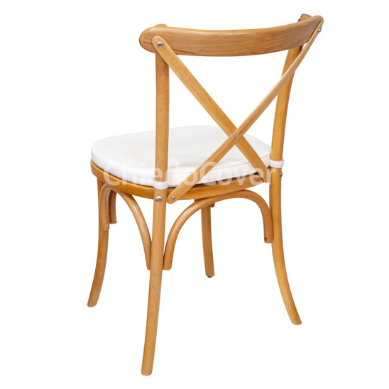 Crossback chair with white cushion - photo 2