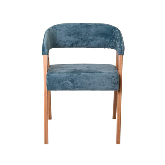 Ricco chair, velour Palermo sky 08, beech legs - photo 2