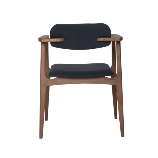 Gavi chair, Connect 76 velour, beech legs, light walnut stain - photo 5