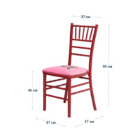 Product photo Chiavari chair 2,Teddy 833 velour cushion, old gold molding from the ChiedoCover company.