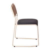 Product photo Chair Hair, Cream leatherette, seat Dark grey leatherette, metal frame RAL 1015 from the ChiedoCover company.