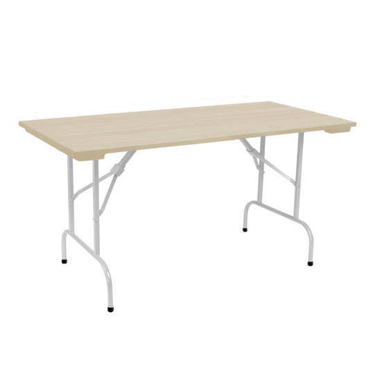 Leader 1 table, 1200x800, outdoor slats, white, light walnut - photo 1