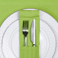 Product photo A set of placemats and couverts for 2 devices, green from the ChiedoCover company.