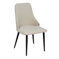 Product photo Aer chair, black legs, beige velour from the ChiedoCover company.