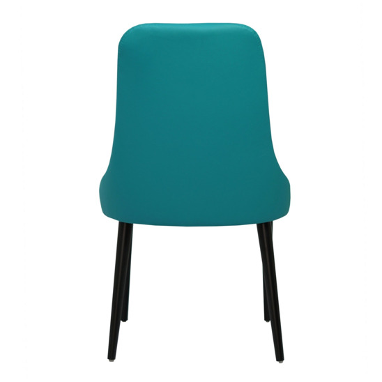 Kongsberg chair, turquoise, black legs - photo 3