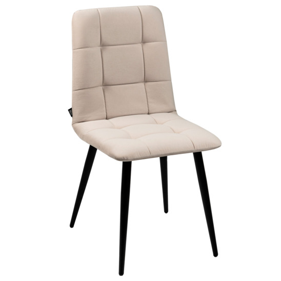 Olss chair, beige velour, metal legs - photo 1