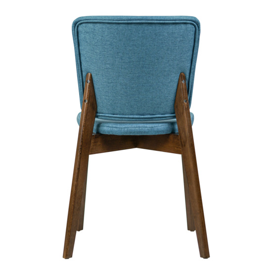 Safir chair, Montreal 57 turquoise matting, antique walnut - photo 5