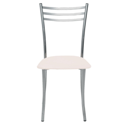 Astra chair, chrome frame, grey leatherette - photo 2