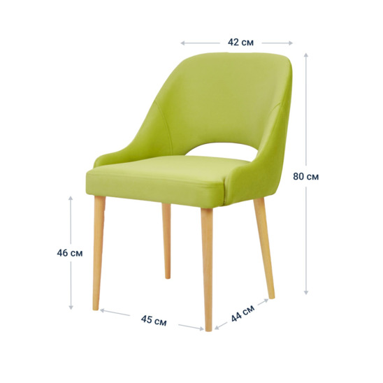 Milan chair, velour Selesta 31 light green - photo 7