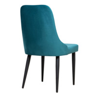 Product photo Kongsberg chair, turquoise, metal legs from the ChiedoCover company.