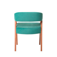 Product photo Ricco chair, velour Velutto 43, legs beech stain light walnut from the ChiedoCover company.