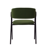 Product photo Gabbana chair, Catalana velour 14, RAL frame gloss black from the ChiedoCover company.