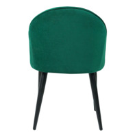 Product photo Tony light chair, velour green Velutto 20, metal legs from the ChiedoCover company.
