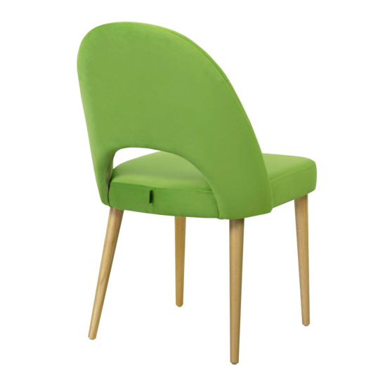 Mallin chair, green velour, beige legs - photo 3