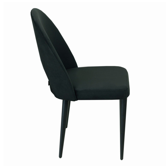 Mallin chair, black velour, black legs - photo 2