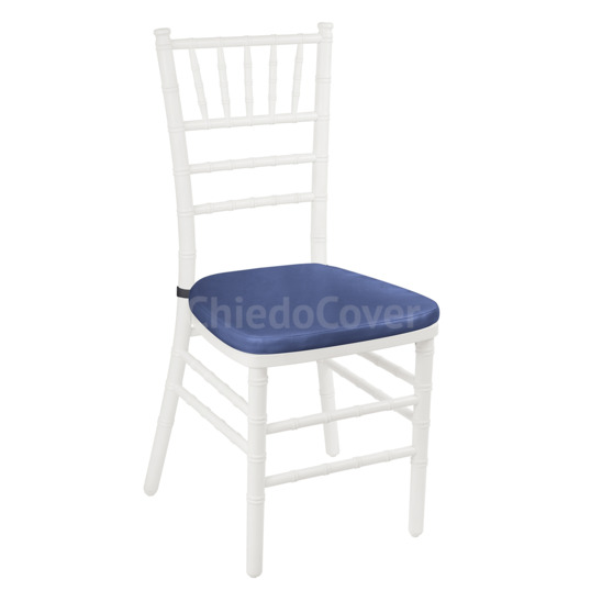 Chiavari chair cushion 01, 3cm, blue leatherette - photo 1