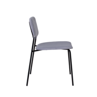 Product photo Kvik chair, velour Velutto 49 grey, metal legs from the ChiedoCover company.