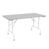 Product photo Leader 1 table, outdoor made of slats, grey, white from the manufacturer ChiedoCover, product picture, real product photo