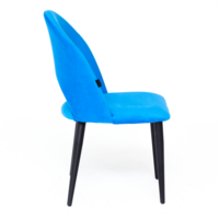 Product photo Ignis chair, blue velour, metal legs from the ChiedoCover company.