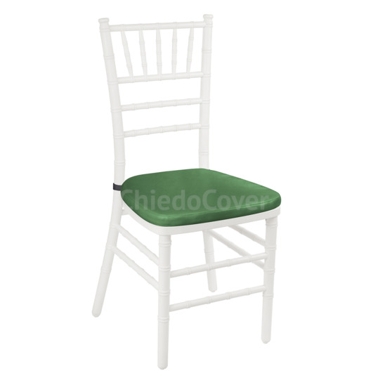 Chiavari chair cushion 01, 3cm, green leatherette - photo 1